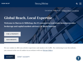 'marcusmillichap.com' screenshot