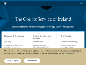 'courts.ie' screenshot