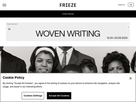 'frieze.com' screenshot