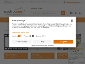 'gastrotiger.de' screenshot