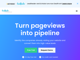 'leadfeeder.com' screenshot