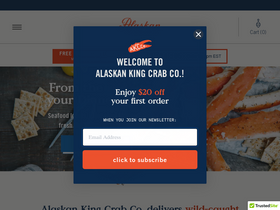 'alaskankingcrab.com' screenshot