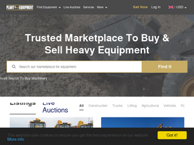 'plantandequipment.com' screenshot