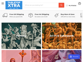 tabletopxtra.com homepage screenshot