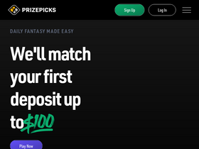 'prizepicks.com' screenshot