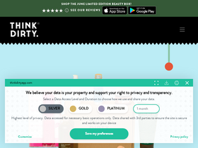 'thinkdirtyapp.com' screenshot