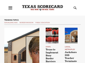 'texasscorecard.com' screenshot