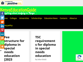 'kenyaeducationguide.com' screenshot