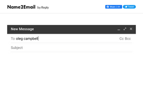 'name2email.com' screenshot