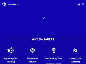 'ziasabers.com' screenshot