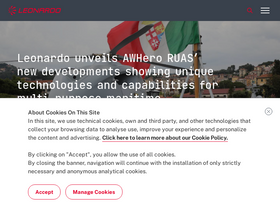 'customerportal.leonardocompany.com' screenshot