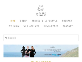 'thethreedrinkers.com' screenshot