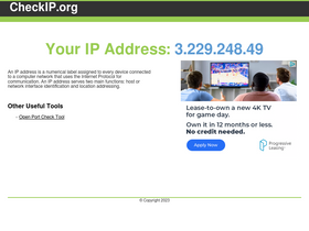 ipchicken.com at WI. IP Chicken - What is my IP address? Free public IP  lookup.