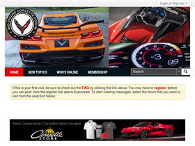 'midenginecorvetteforum.com' screenshot