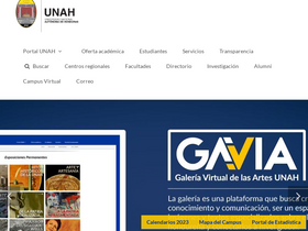 'sirh.unah.edu.hn' screenshot