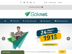 'goknet.com.tr' screenshot
