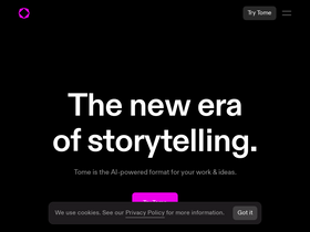 Tome - Unlock your best work with AI-powered generative storytelling from Tome.