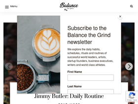 'balancethegrind.co' screenshot
