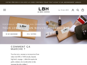 LaBoxHomme homepage screenshot