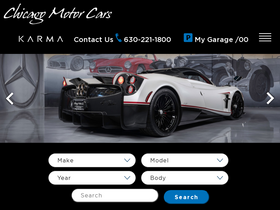'chicagomotorcars.com' screenshot