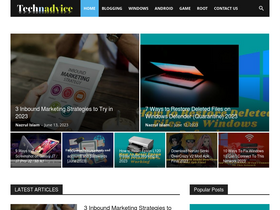 'technadvice.com' screenshot