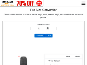 'tireconverter.com' screenshot