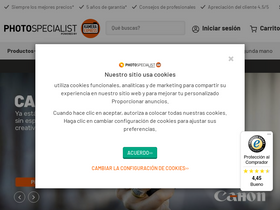 'photospecialist.es' screenshot