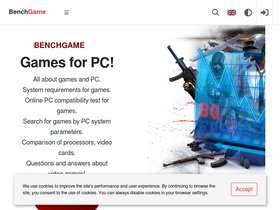 'benchgame.com' screenshot