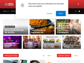 'nimedhealth.com.ng' screenshot