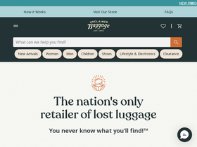 'unclaimedbaggage.com' screenshot