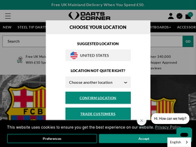 'dartscorner.co.uk' screenshot