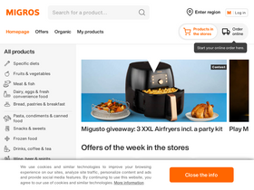 'migros.ch' screenshot