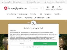 'lampegiganten.no' screenshot