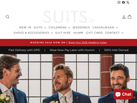Suits Distributors homepage screenshot