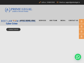 'primelegal.in' screenshot