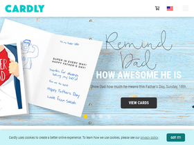 'cardly.net' screenshot