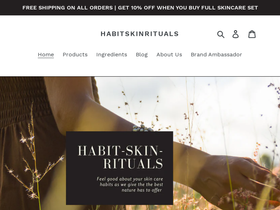 habitskinrituals website screenshot