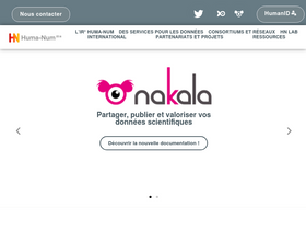 'huma-num.fr' screenshot