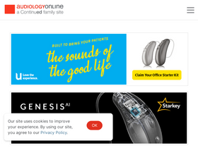 'audiologyonline.com' screenshot