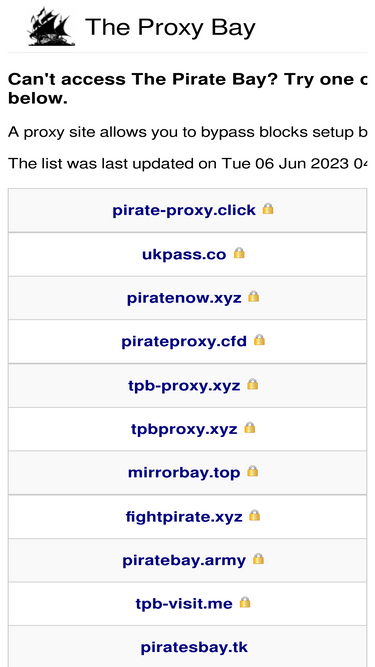 proxythepirat.org Competitors - Top Sites Like proxythepirat.org