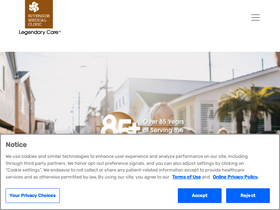 'riversidemedicalclinic.com' screenshot