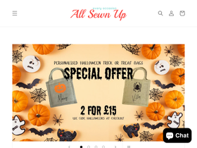 All Sewn Up homepage screenshot