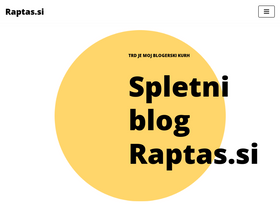 'raptas.si' screenshot