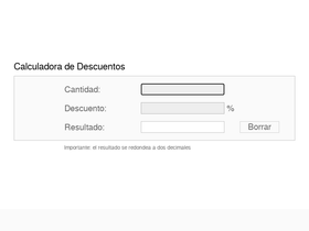 'calculardescuento.com' screenshot