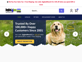 dogbed4less.com homepage screenshot