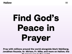 'hallow.com' screenshot