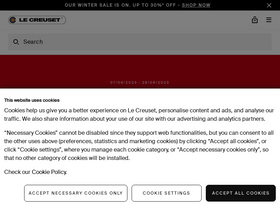 'lecreuset.com.au' screenshot