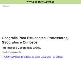 'geografos.com.br' screenshot