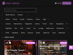 'ffxivvenues.com' screenshot
