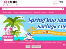 'cyagen.com' screenshot
